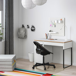 MICKE - 書桌/工作桌, 碳黑色/紅色 | IKEA 線上購物 - PE787985_S3