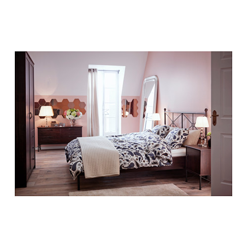MUSKEN - 雙人床框, 棕色, 附LÖNSET床底板條 | IKEA 線上購物 - PH106093_S4