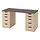 LAGKAPTEN/ALEX - desk, dark grey/white stained oak effect | IKEA Taiwan Online - PE832390_S1