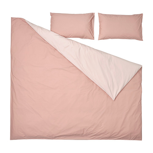 STRANDTALL duvet cover and 2 pillowcases
