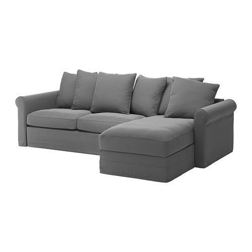 GRÖNLID cover 3-seat sofa-bed w chaise lng