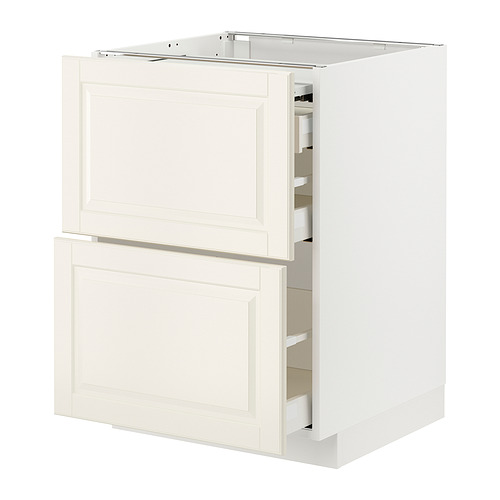 METOD/MAXIMERA - bc w pull-out work surface/3drw, white/Bodbyn off-white | IKEA Taiwan Online - PE832571_S4