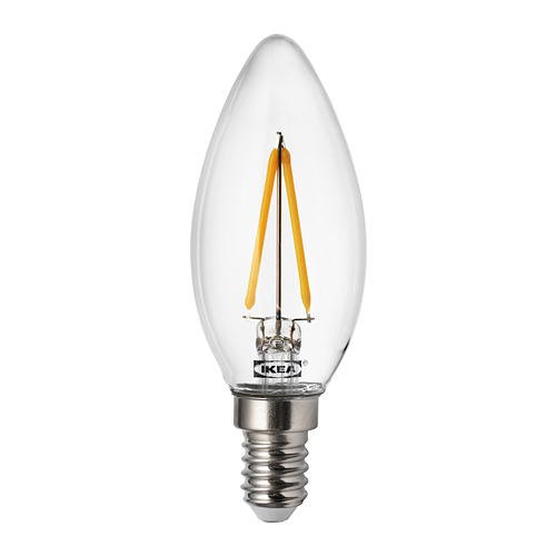 RYET - LED燈泡 E14 200流明, 燭形/透明色, 黃光 | IKEA 線上購物 - PE733486_S4