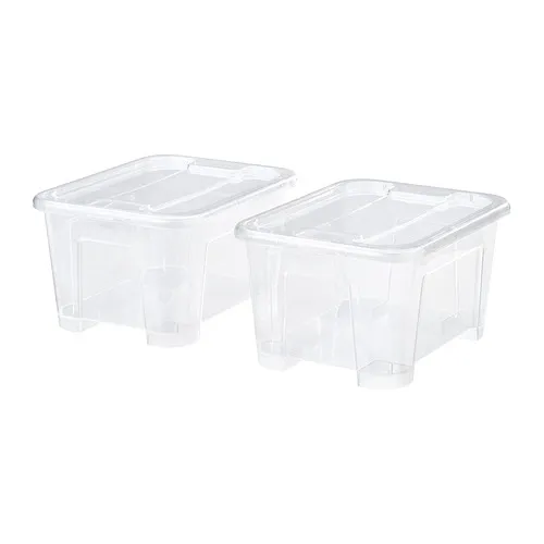 SAMLA - box with lid, transparent, 14x18x10 cm/1 l | IKEA Taiwan Online - E1013565_S4