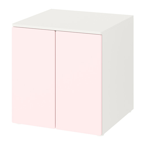 SMÅSTAD/PLATSA - cabinet, white pale pink/with 1 shelf | IKEA Taiwan Online - PE788146_S4