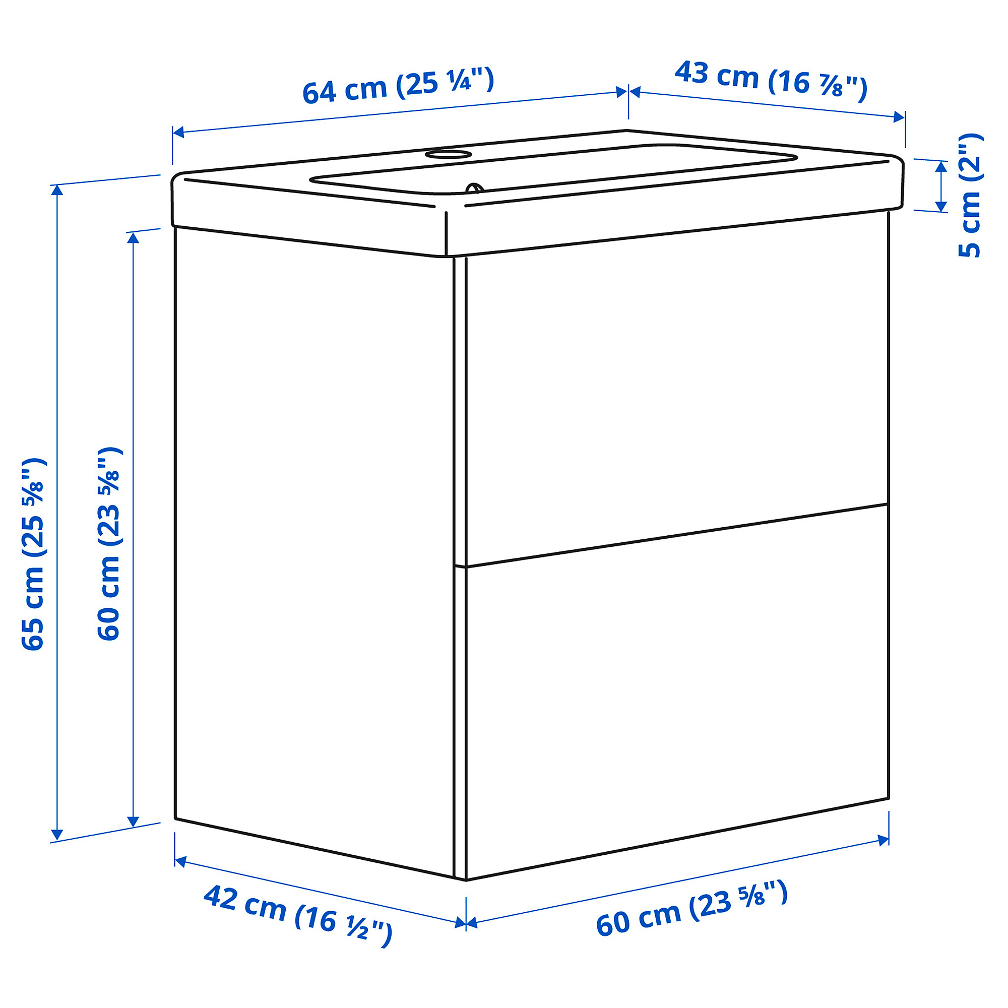 ENHET/TVÄLLEN wash-stnd w drawers/wash-basin