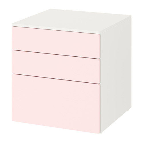 SMÅSTAD/PLATSA - chest of 3 drawers, white/pale pink | IKEA Taiwan Online - PE788154_S4