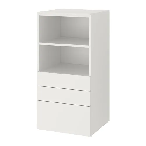 SMÅSTAD/PLATSA - 書櫃, 白色 白色/附3個抽屜, 60x57x123 公分 | IKEA 線上購物 - PE788191_S4