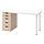 LAGKAPTEN/ALEX - desk, white/white stained oak effect | IKEA Taiwan Online - PE832715_S1