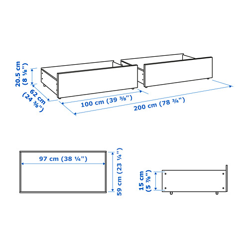 MALM - 高床框用床底收納盒, 白色 | IKEA 線上購物 - PE733670_S4