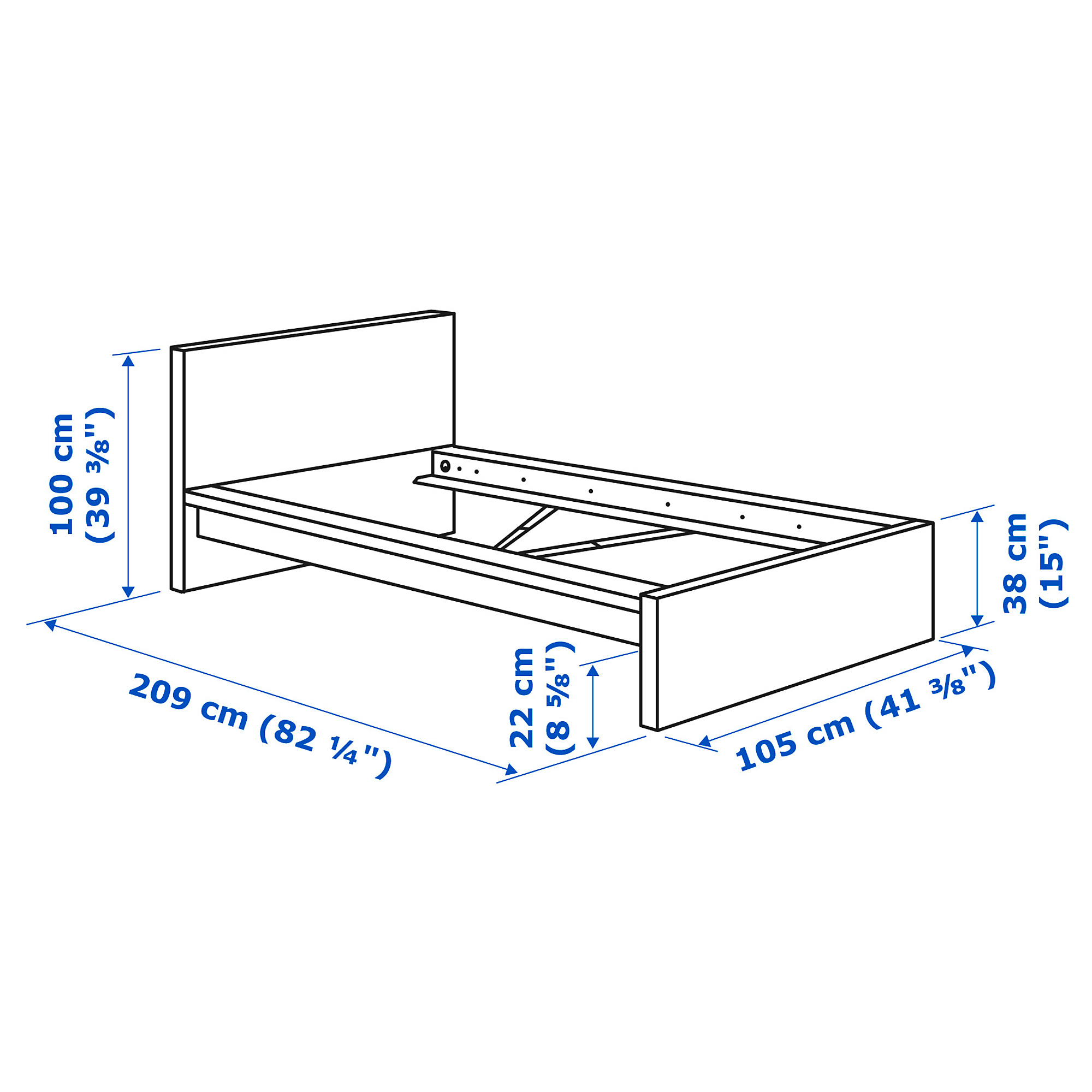 MALM bed frame, high