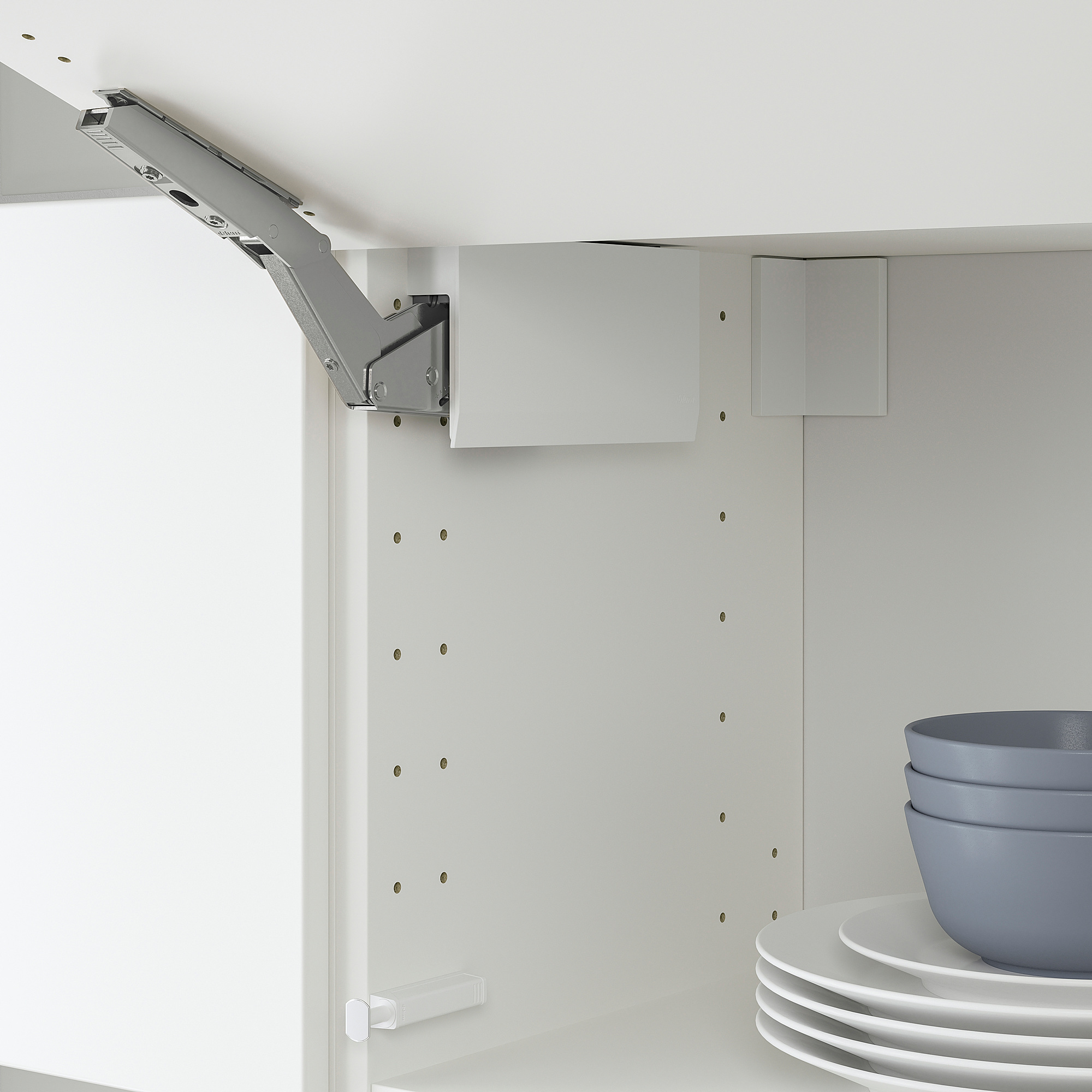 UTRUSTA hinge w push-opener f horizontal dr