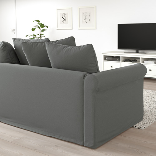 GRÖNLID - 4-seat sofa with chaise longue, Ljungen medium grey | IKEA Taiwan Online - PE690777_S4