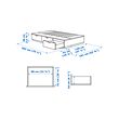 NORDLI bed frame with storage