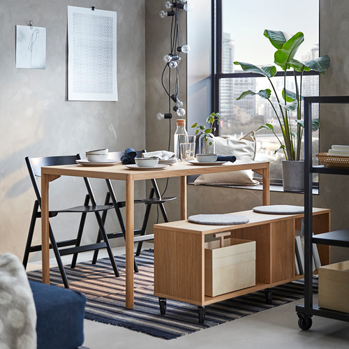RÅVAROR - 餐桌, 實木貼皮, 橡木 | IKEA 線上購物 - PE788251_S4