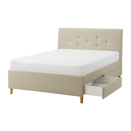 IDANÄS upholstered storage bed