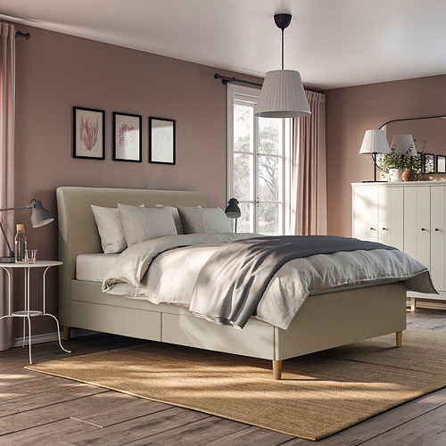 IDANÄS upholstered storage bed