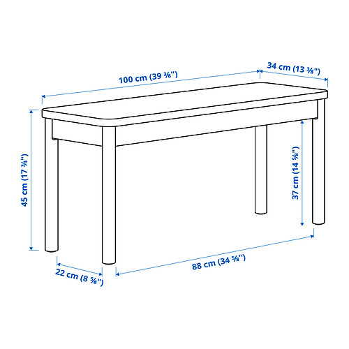 RÖNNINGE - bench, birch | IKEA Taiwan Online - PE833007_S4