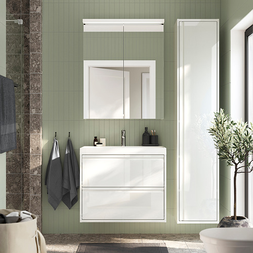 LETTAN mirror cabinet with doors