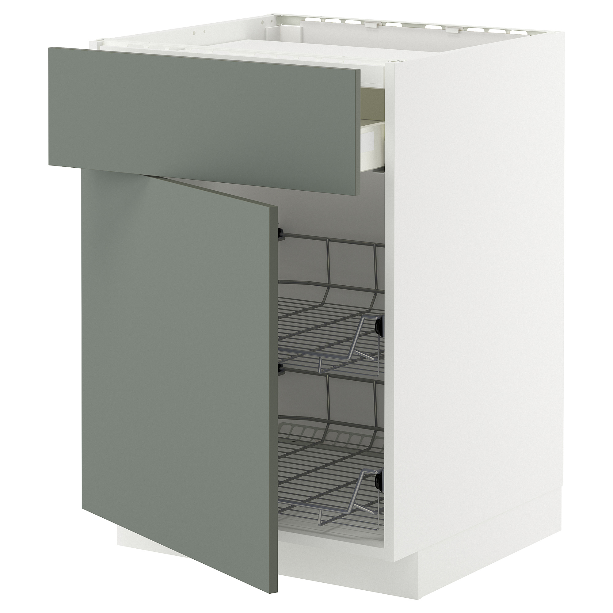 METOD/MAXIMERA base cab f hob/drawer/2 wire bskts