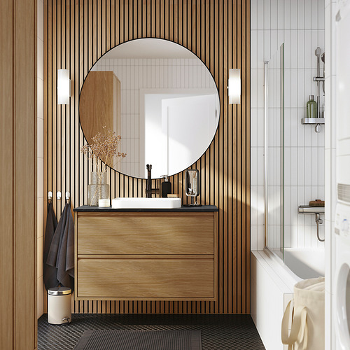 ÄNGSJÖN/BACKSJÖN wash-stnd w drawers/wash-basin/tap