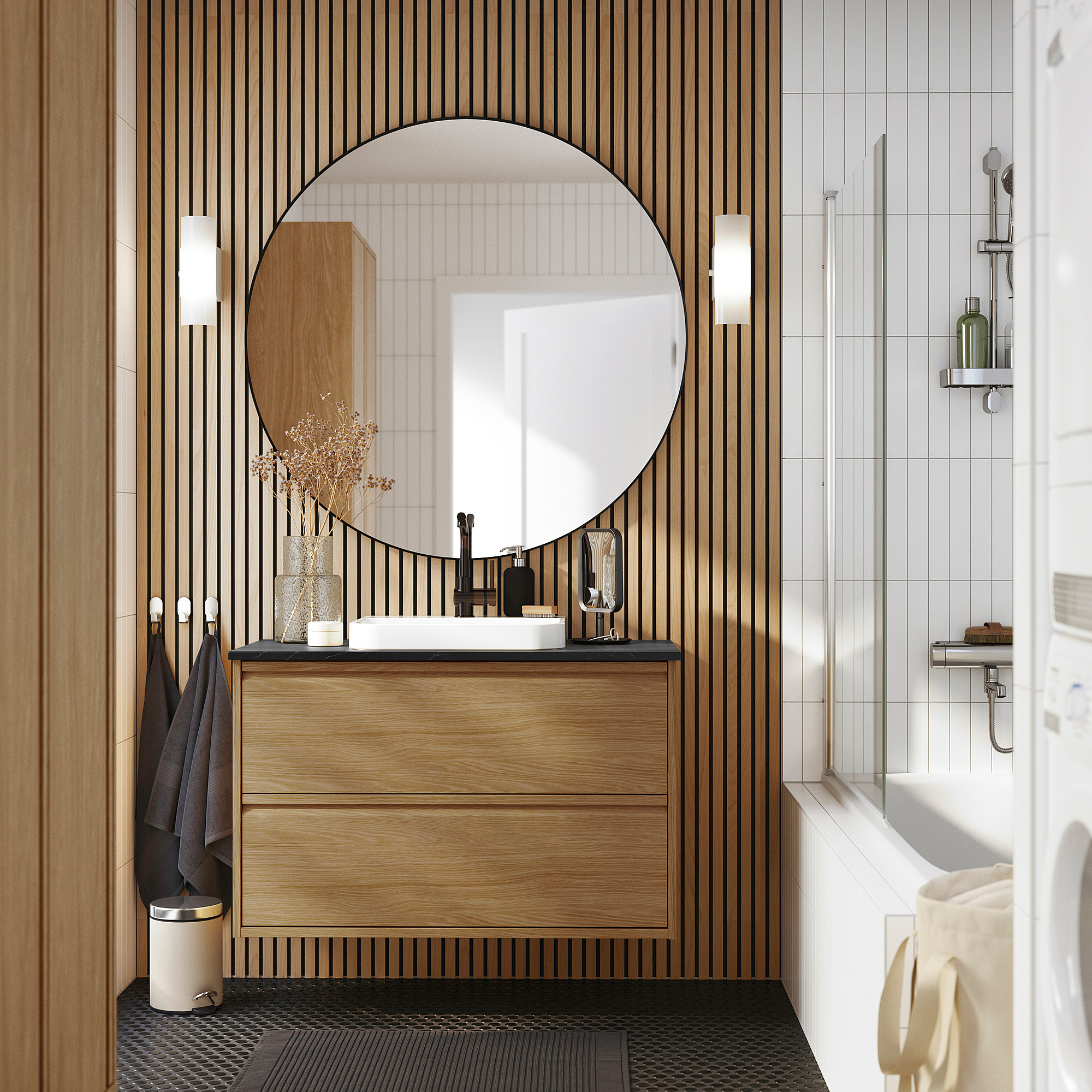 ÄNGSJÖN/BACKSJÖN wash-stnd w drawers/wash-basin/tap