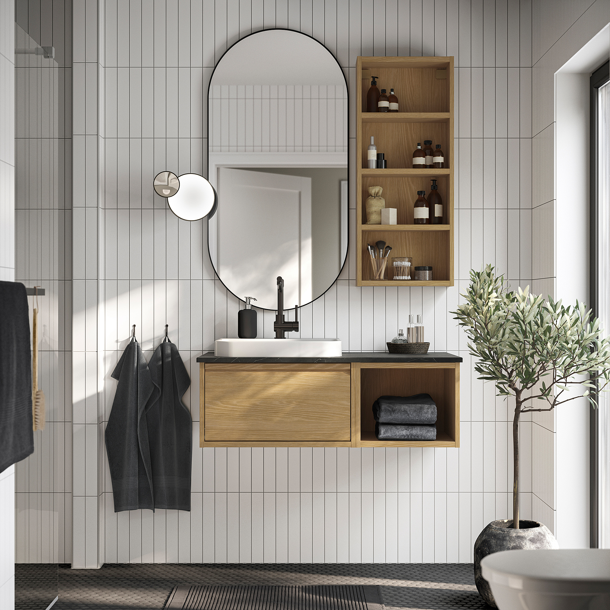 ÄNGSJÖN/BACKSJÖN wash-stand/wash-basin/tap