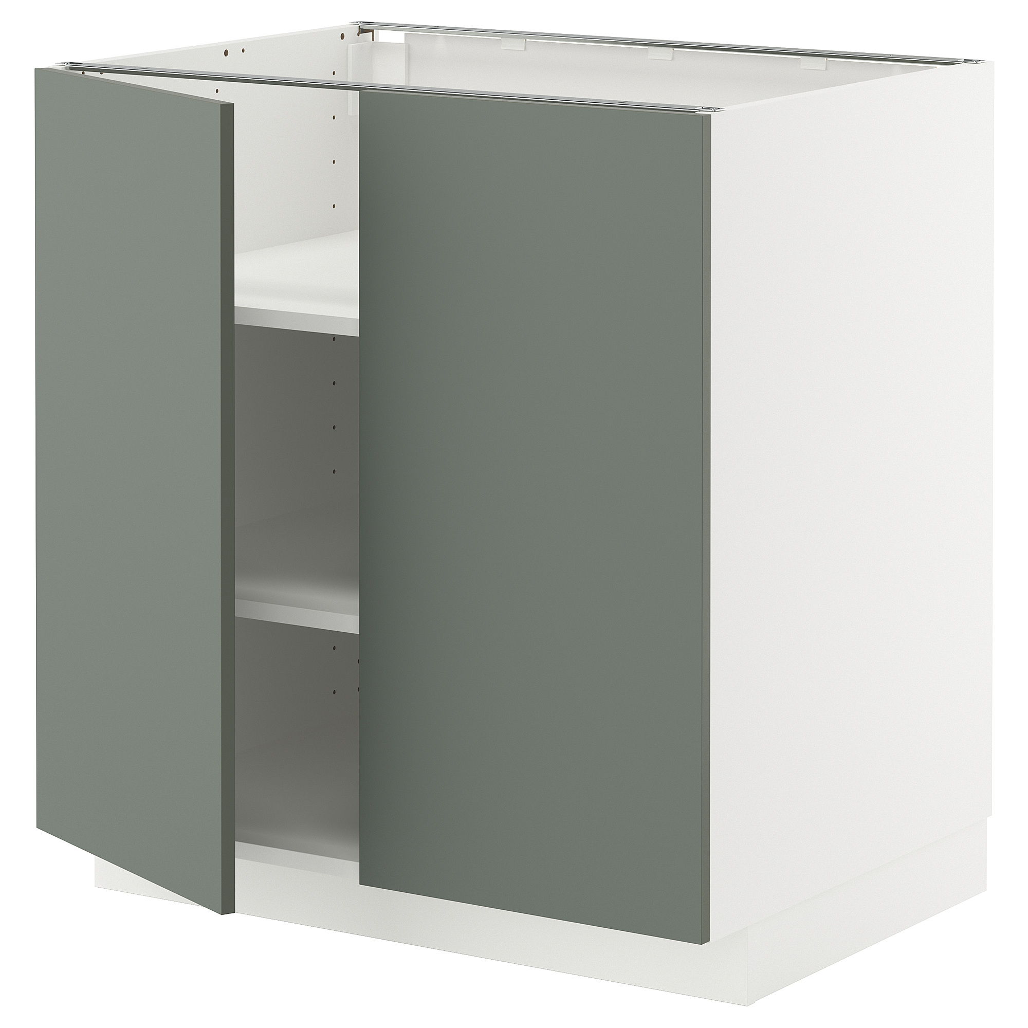 METOD base cabinet with shelves/2 doors