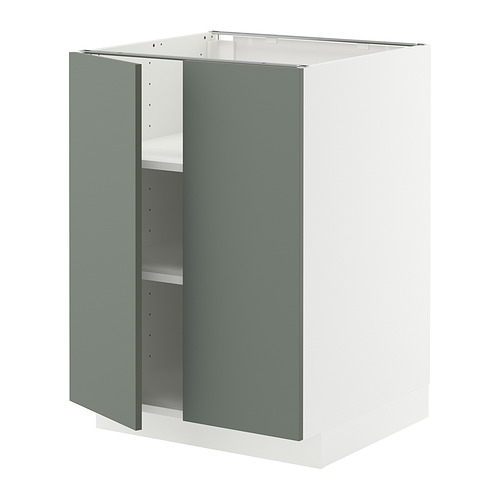 METOD base cabinet with shelves/2 doors