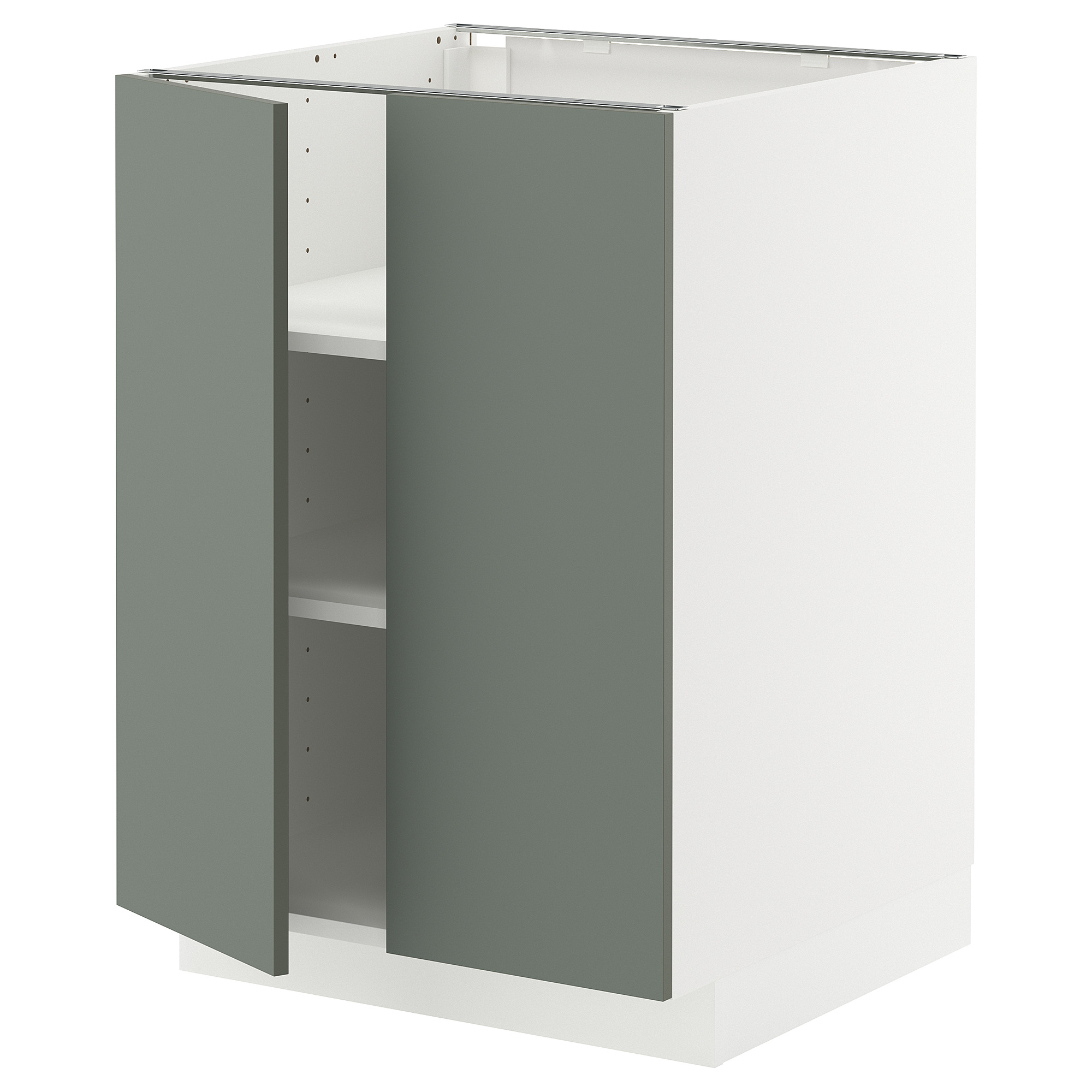 METOD base cabinet with shelves/2 doors