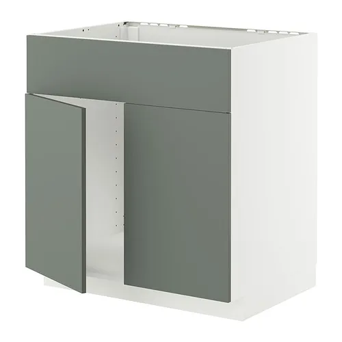 METOD base cabinet f sink w 2 doors/front