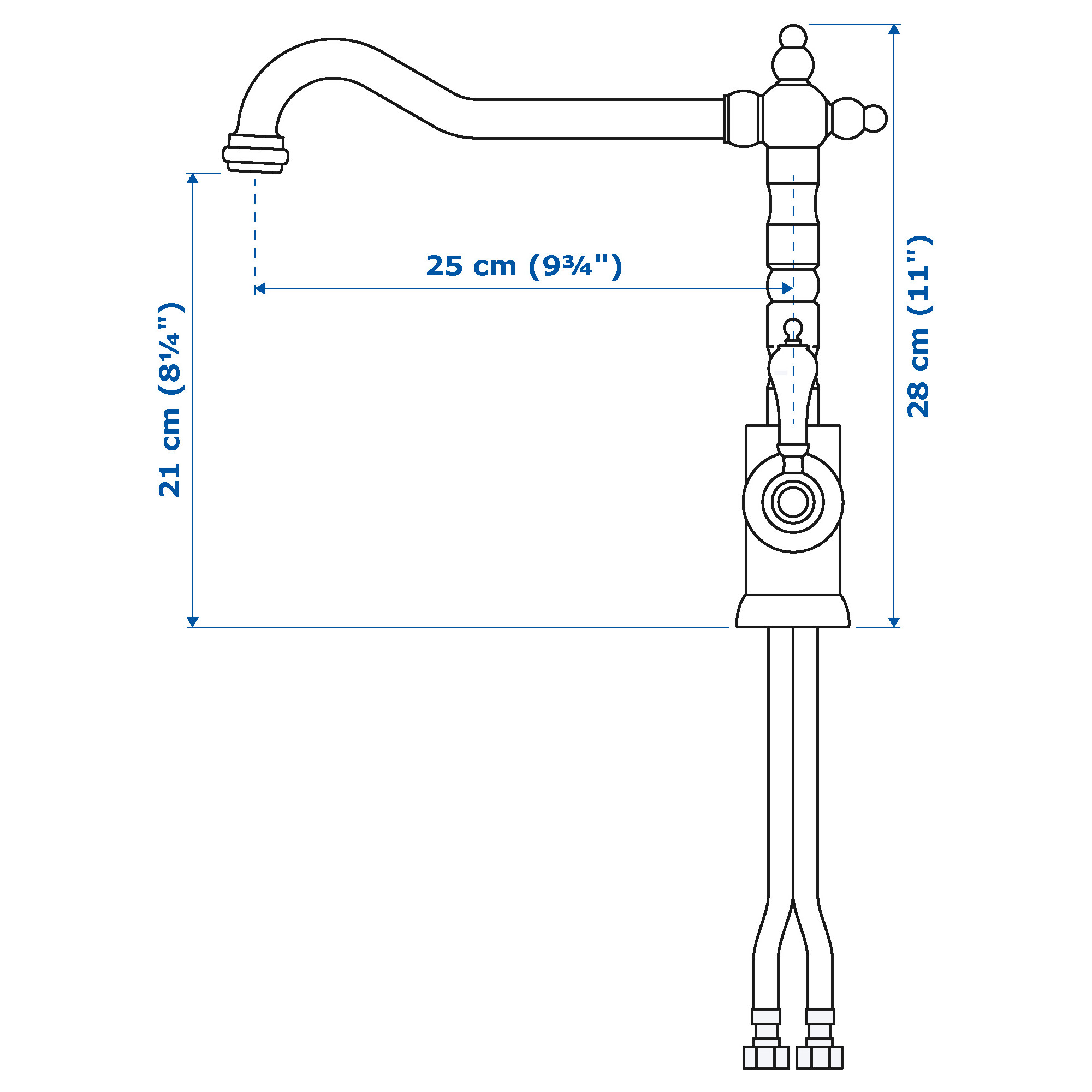 GLITTRAN kitchen mixer tap