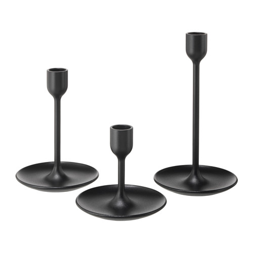 FULLTALIG - 燭台 3件組, 黑色 | IKEA 線上購物 - PE643714_S4