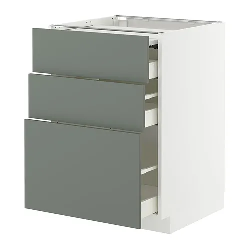 METOD/MAXIMERA bc w pull-out work surface/3drw