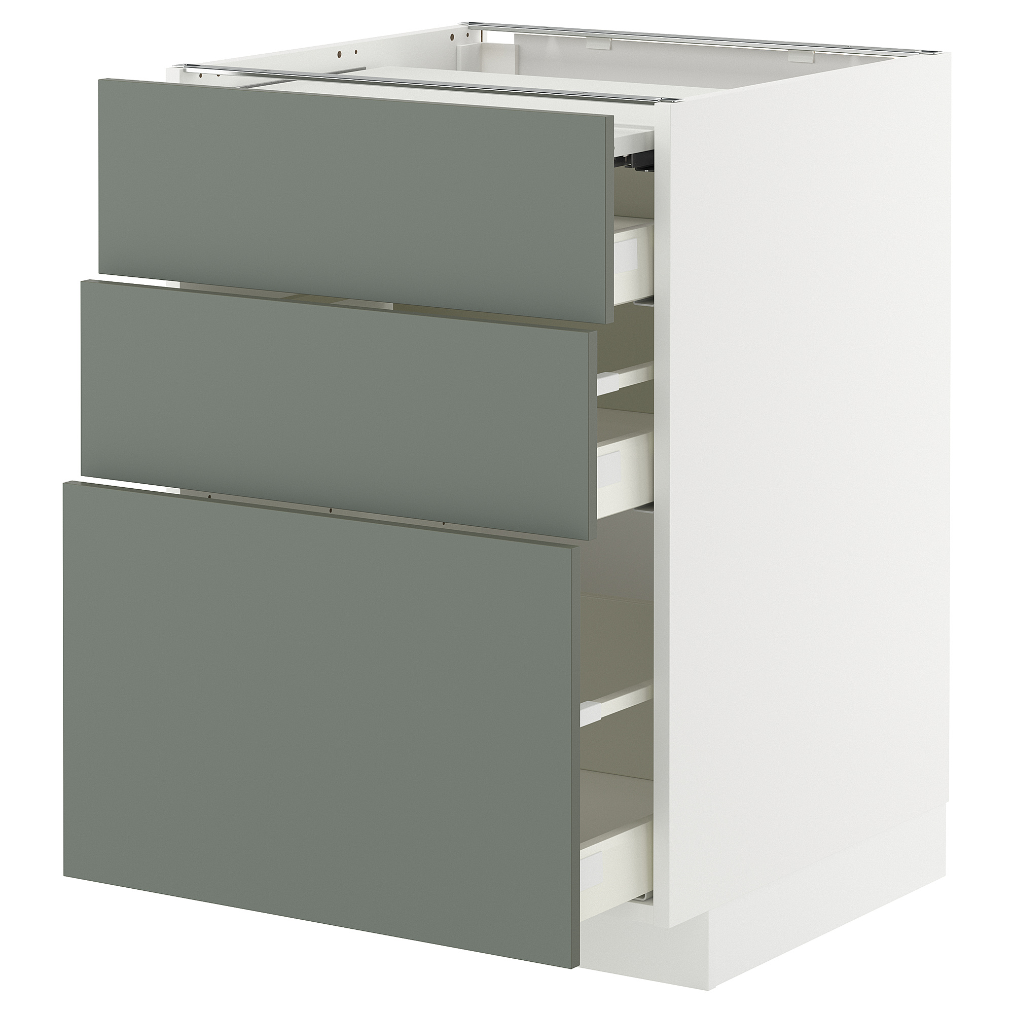 METOD/MAXIMERA bc w pull-out work surface/3drw