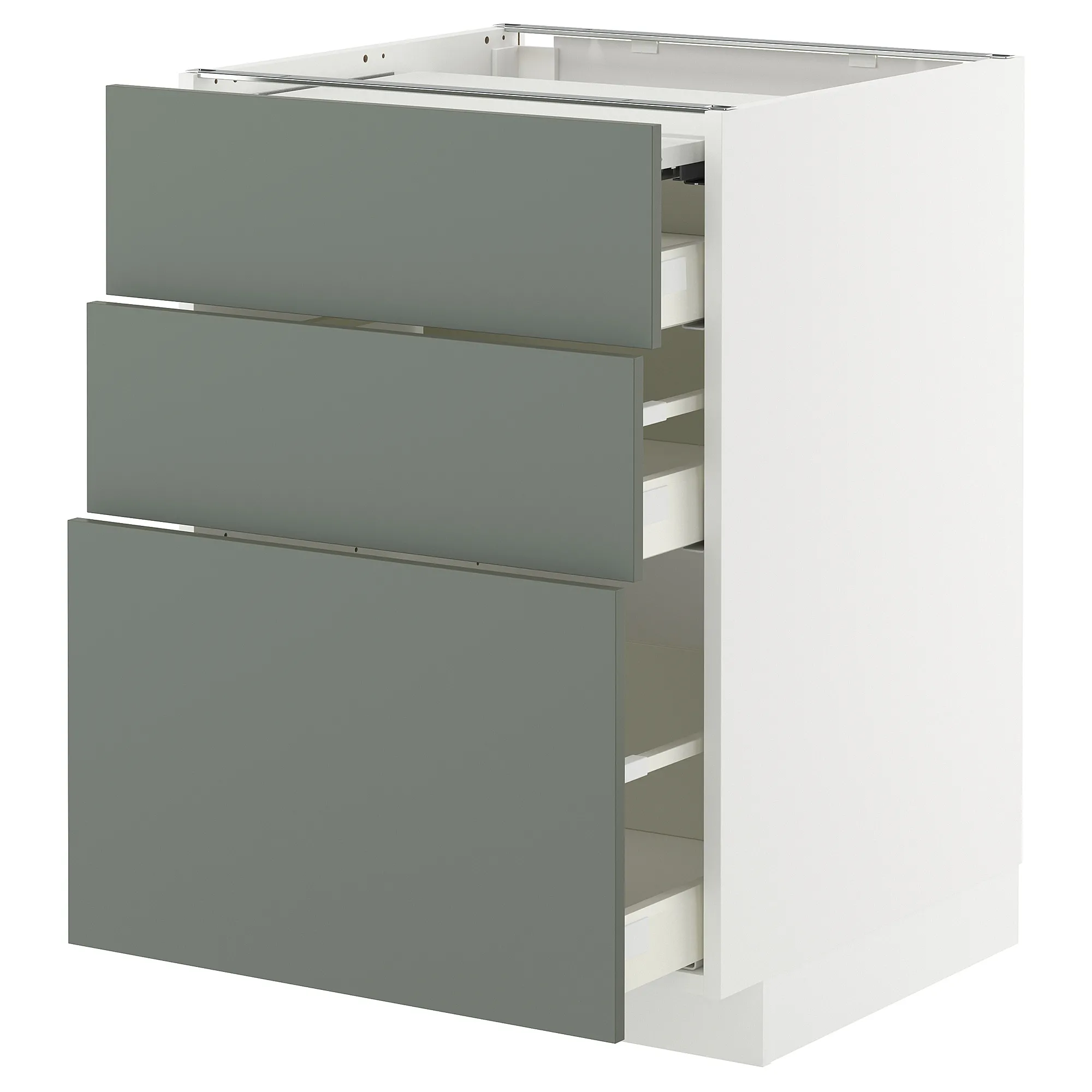 METOD/MAXIMERA bc w pull-out work surface/3drw