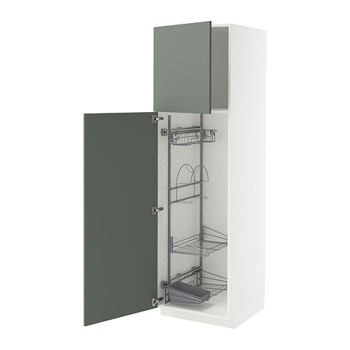 METOD high cabinet with cleaning interior