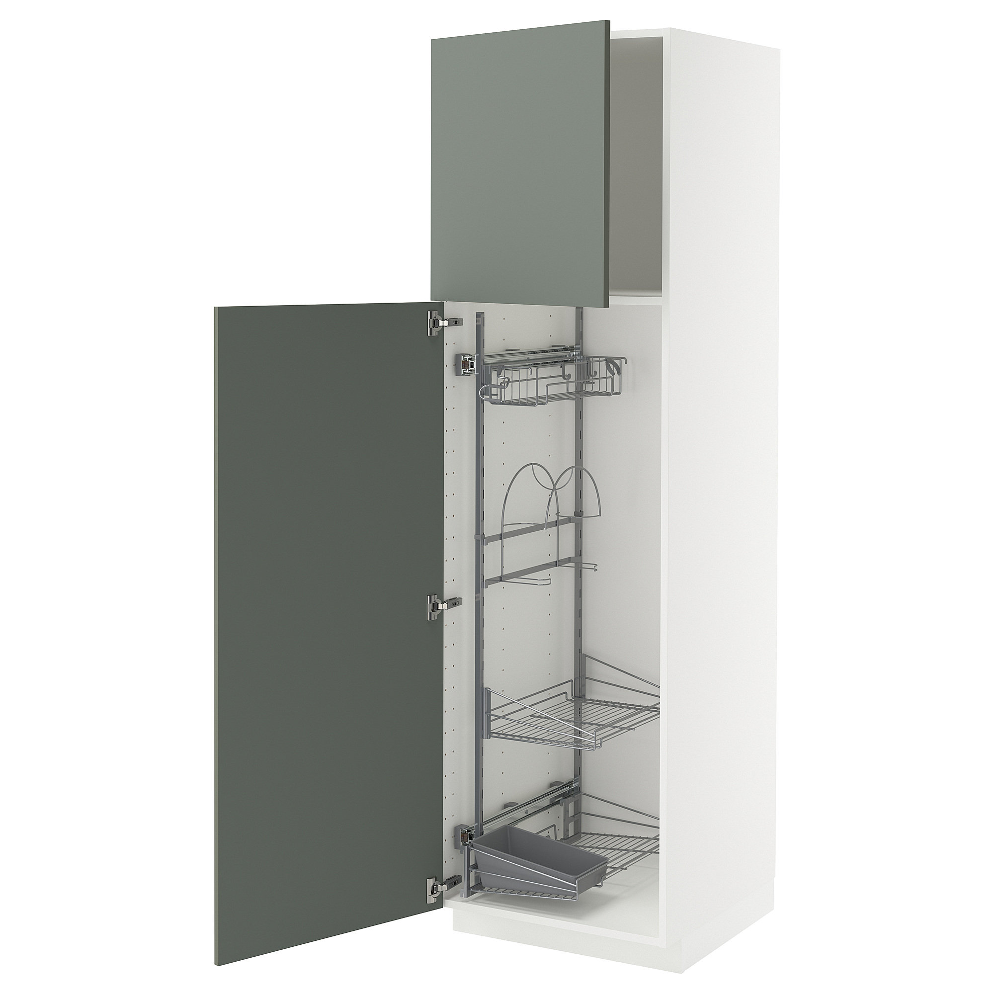 METOD high cabinet with cleaning interior