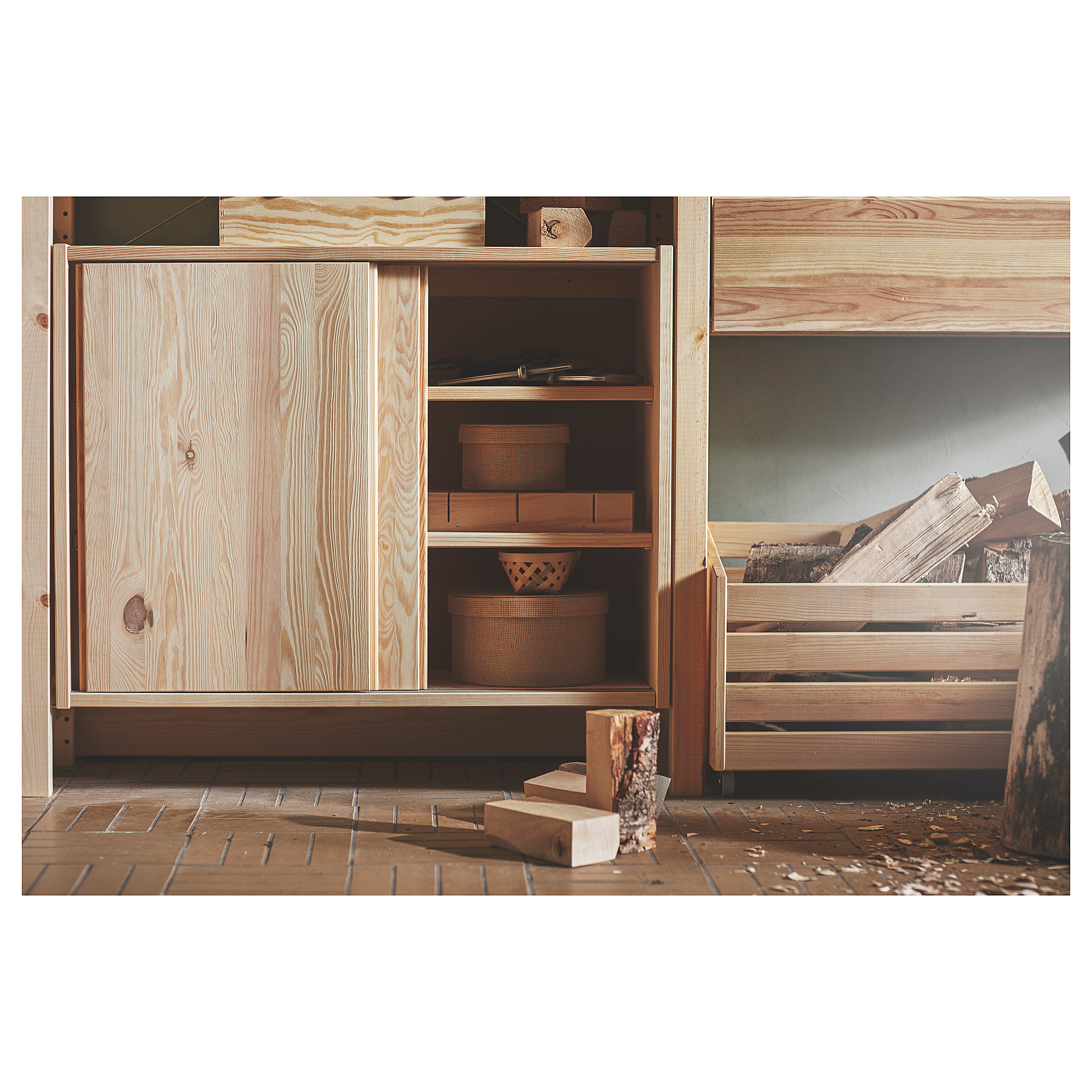 IVAR cabinet with sliding doors