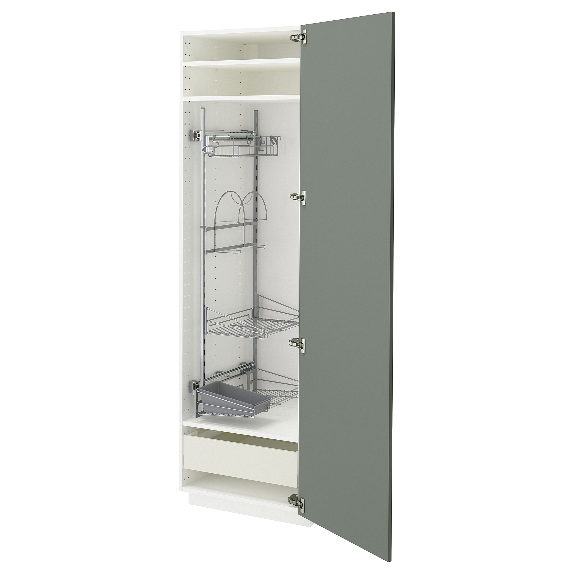 METOD/MAXIMERA high cabinet with cleaning interior