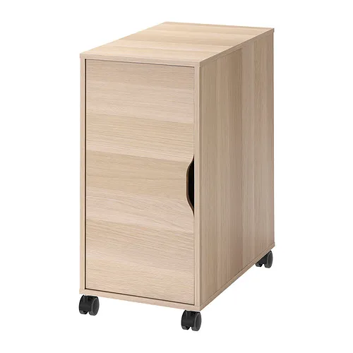 ALEX - 收納櫃附輪腳, 染白橡木紋/黑色, 36x76 公分 | IKEA 線上購物 - PE914631_S4