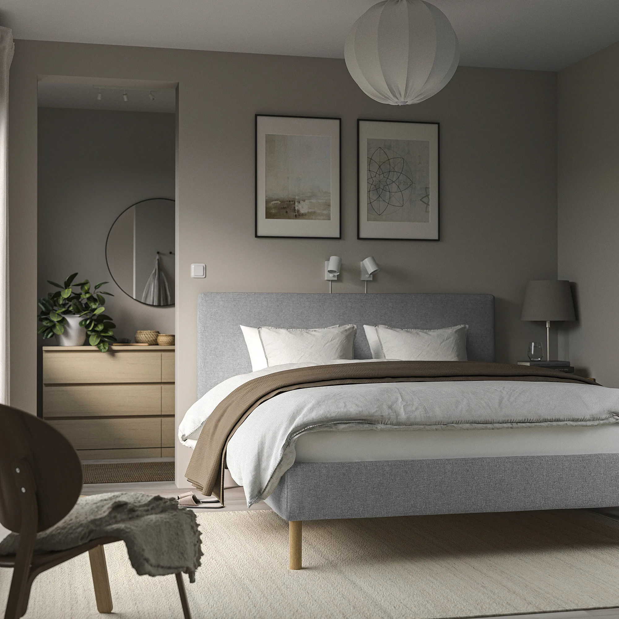 TÄRNKULLEN upholstered bed frame