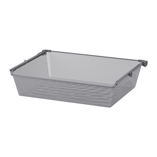 KOMPLEMENT - mesh basket with pull-out rail, dark grey, 75x58 cm | IKEA Taiwan Online - PE691249_S4