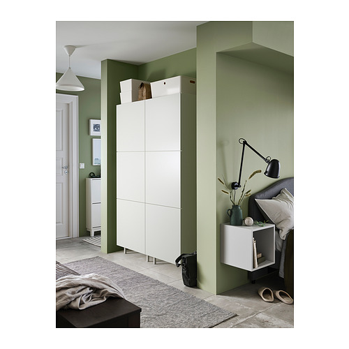 PLATSA - 衣櫃組合/6門, 白色/Fonnes 白色, 120x42x191 公分| IKEA