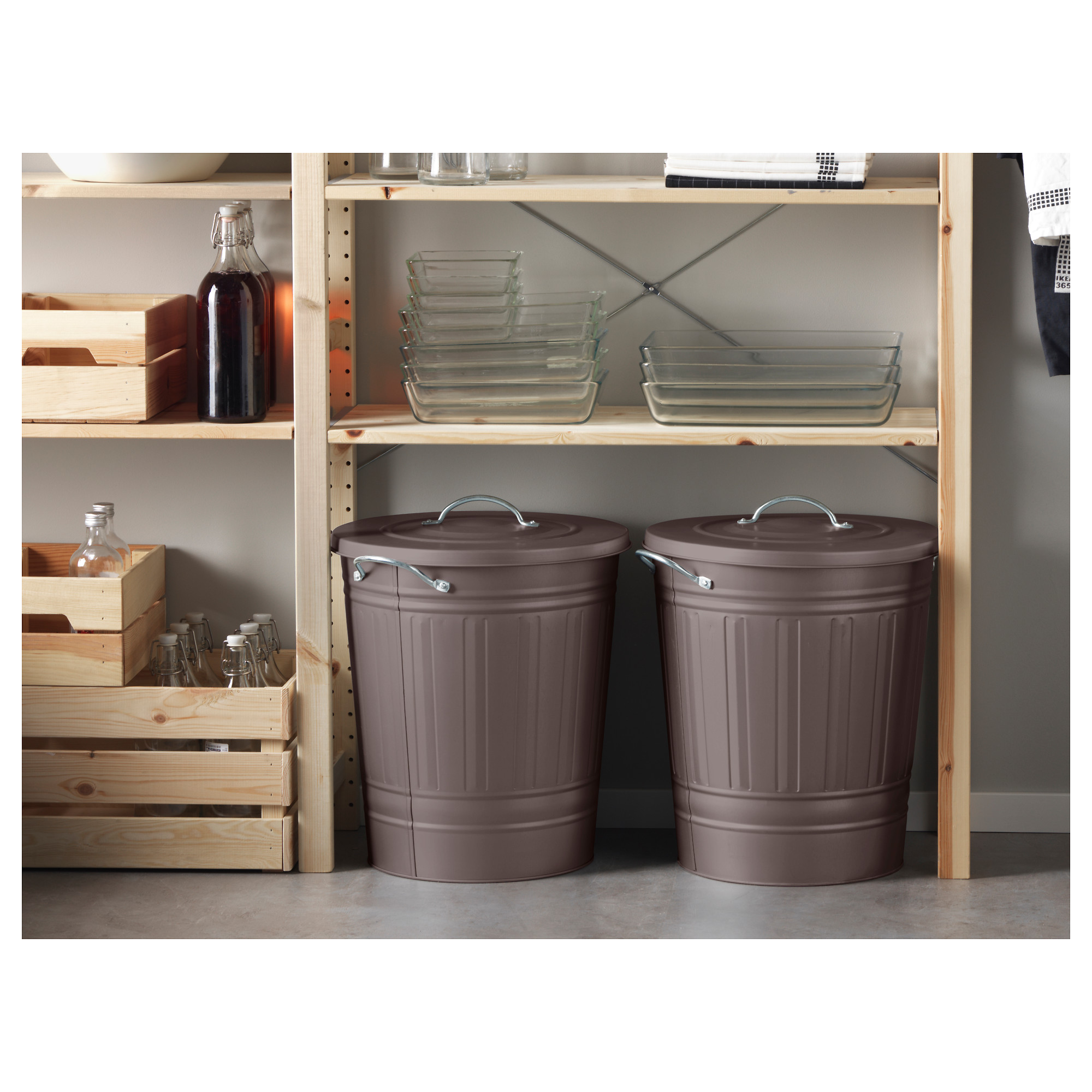 KNODD bin with lid