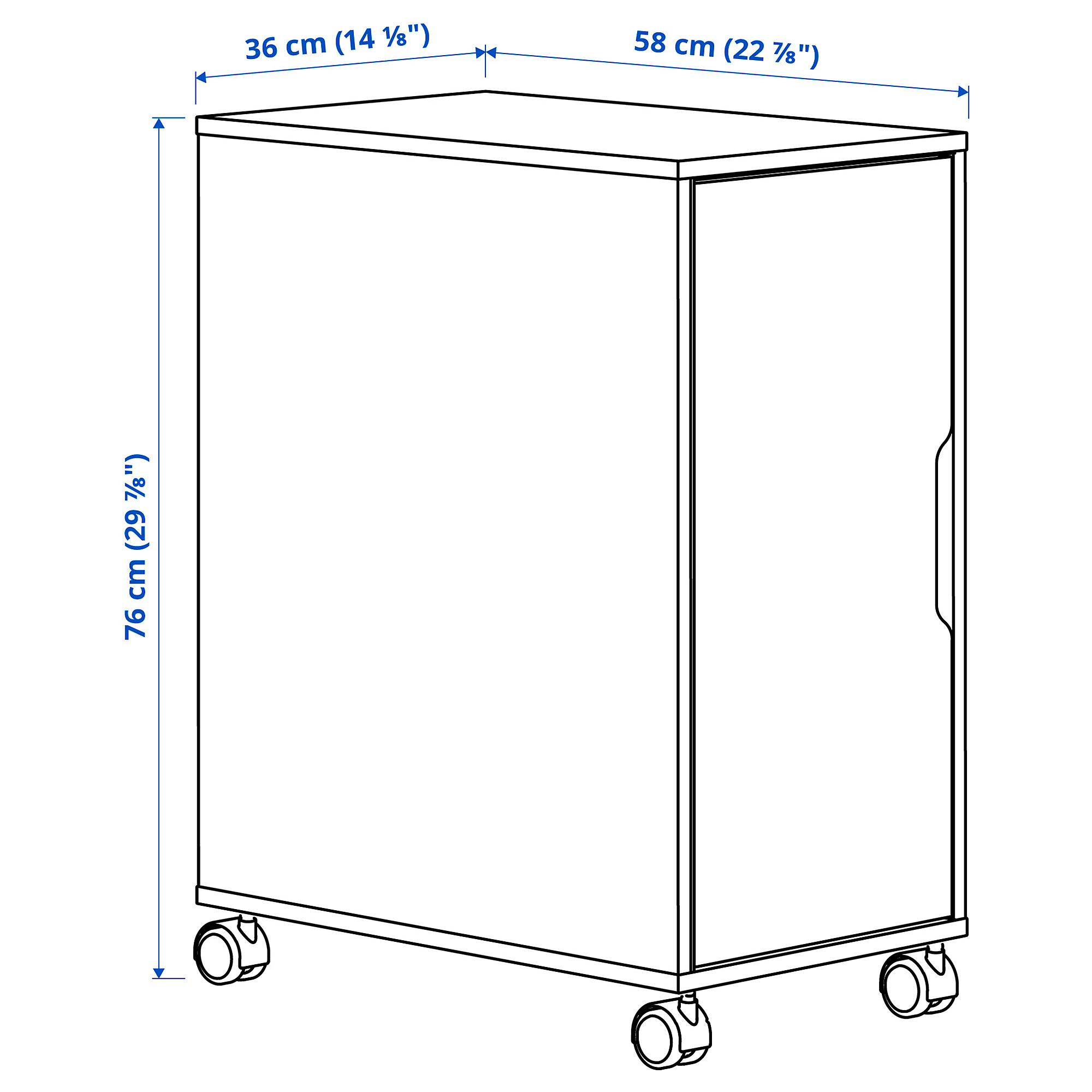 ALEX storage unit on castors