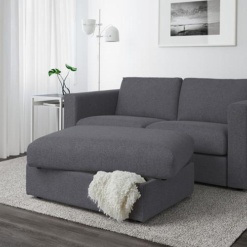 VIMLE footstool with storage