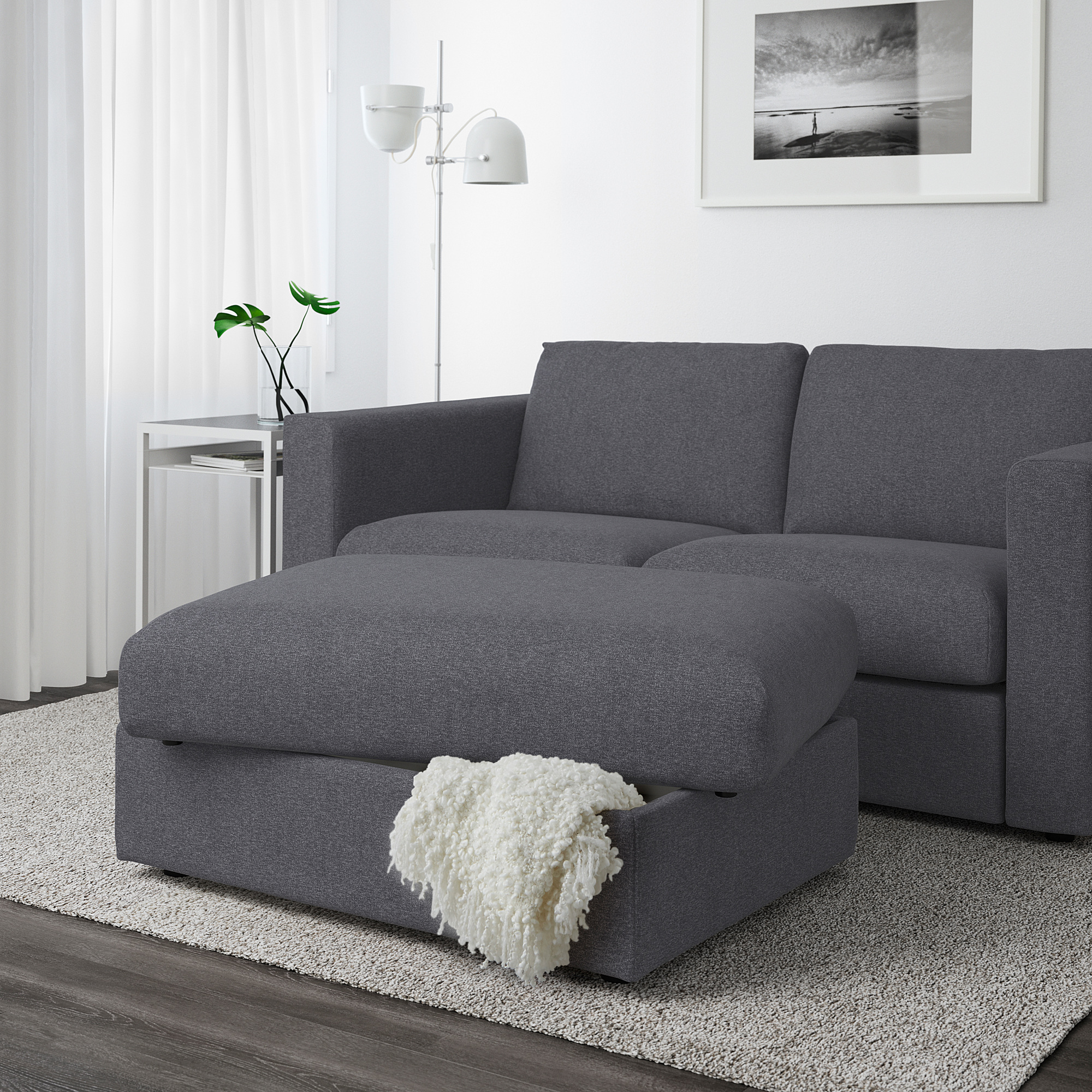 VIMLE footstool with storage