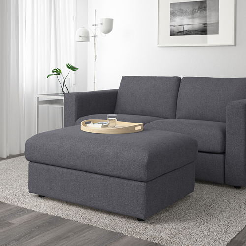 VIMLE - footstool with storage, Gunnared medium grey | IKEA Taiwan Online - PE642178_S4