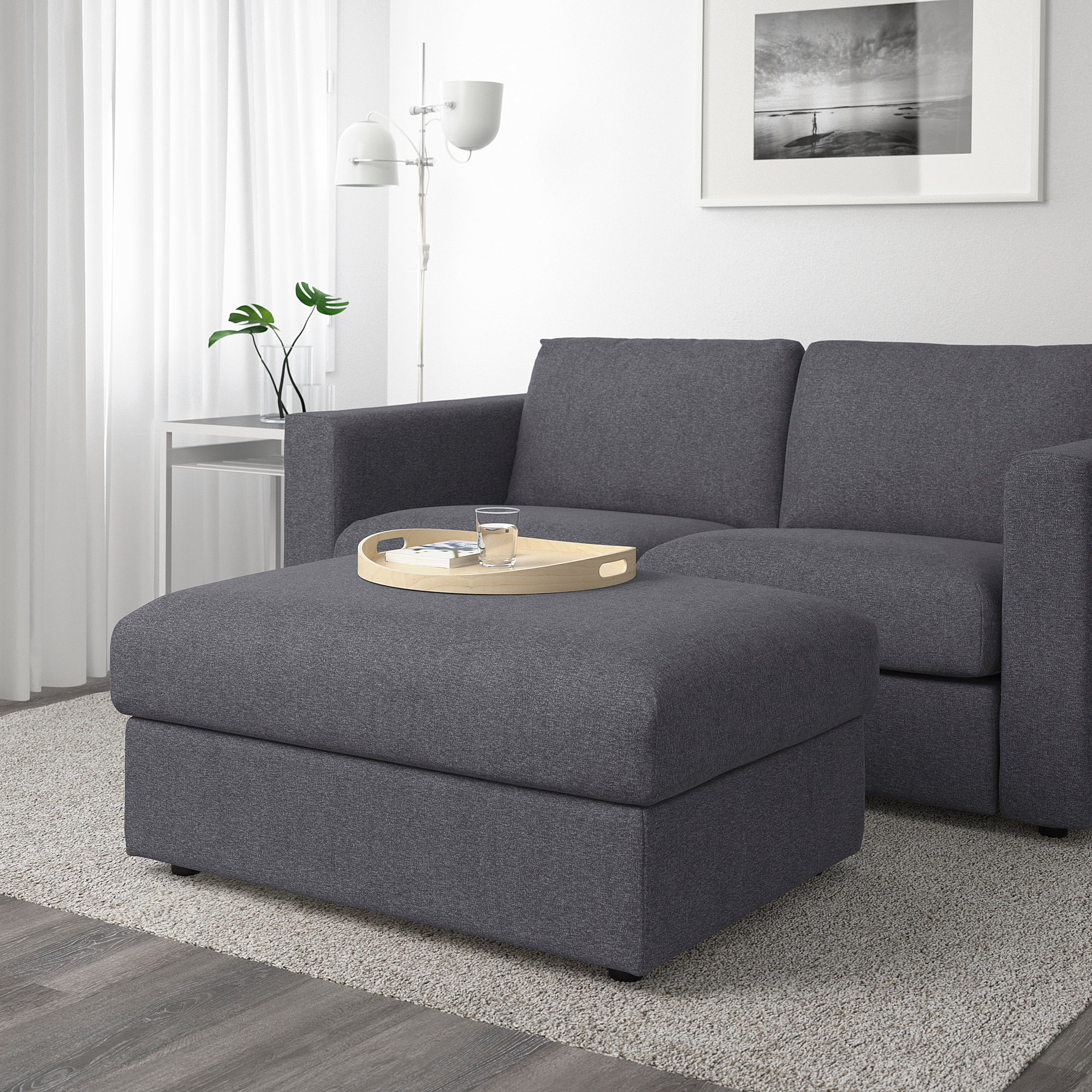 VIMLE footstool with storage